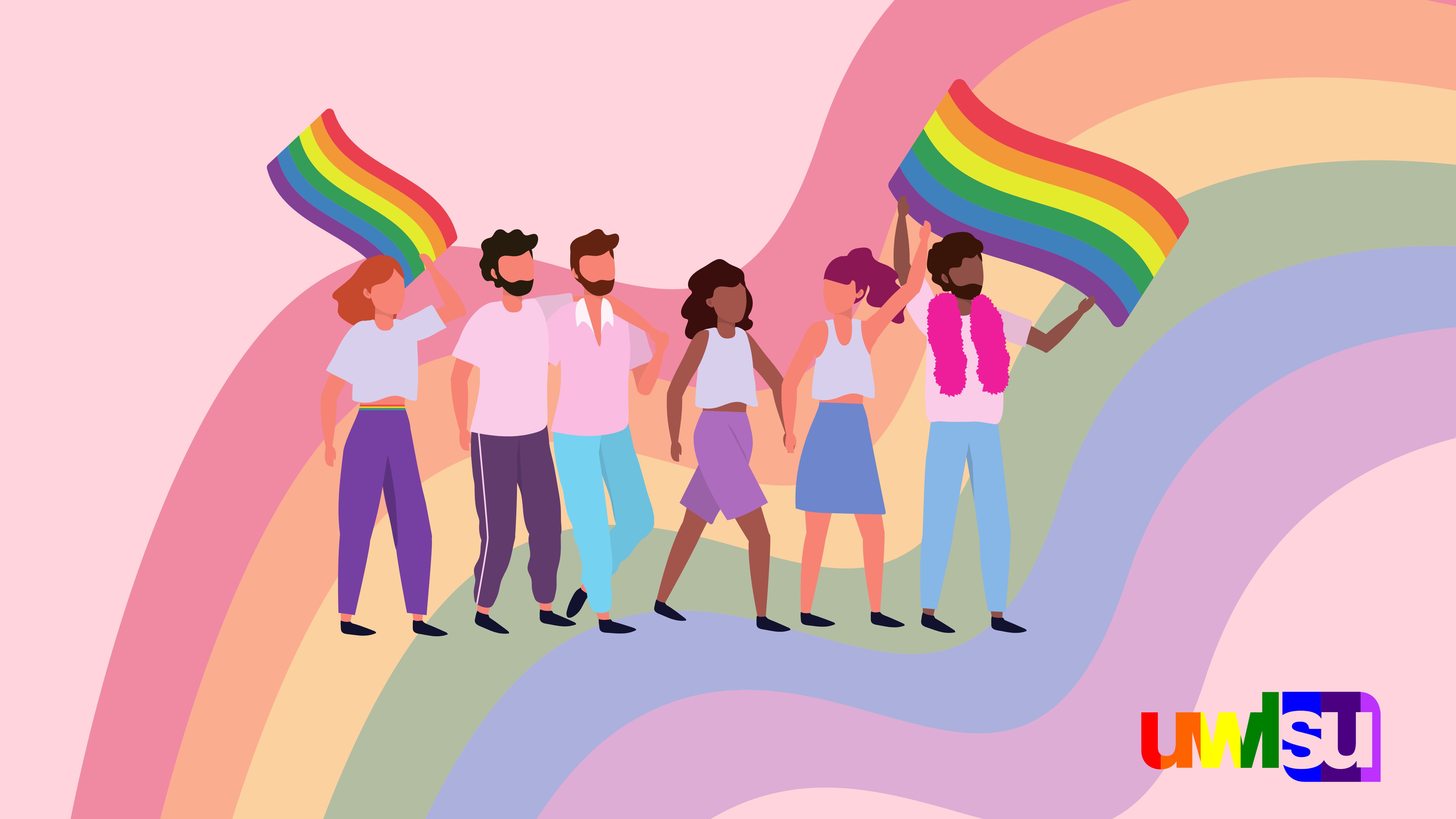 People enjoying PRIDE