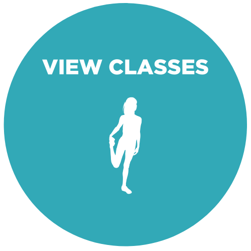An icon showing a person stretching, with the caption 'view classes'