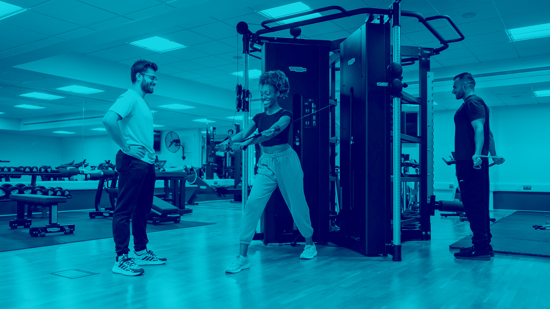 People working out in the gym