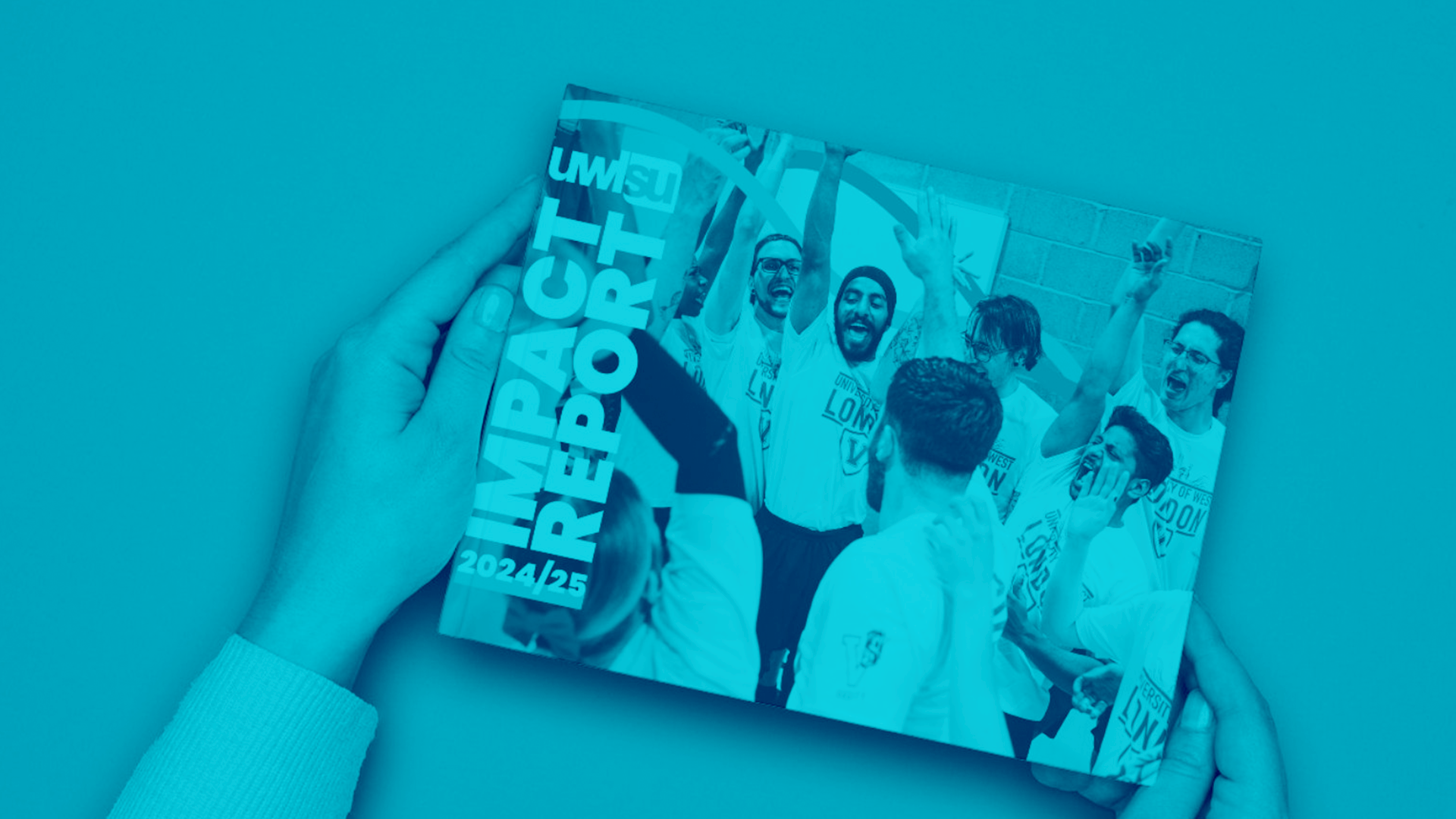 Impact report being held in hands