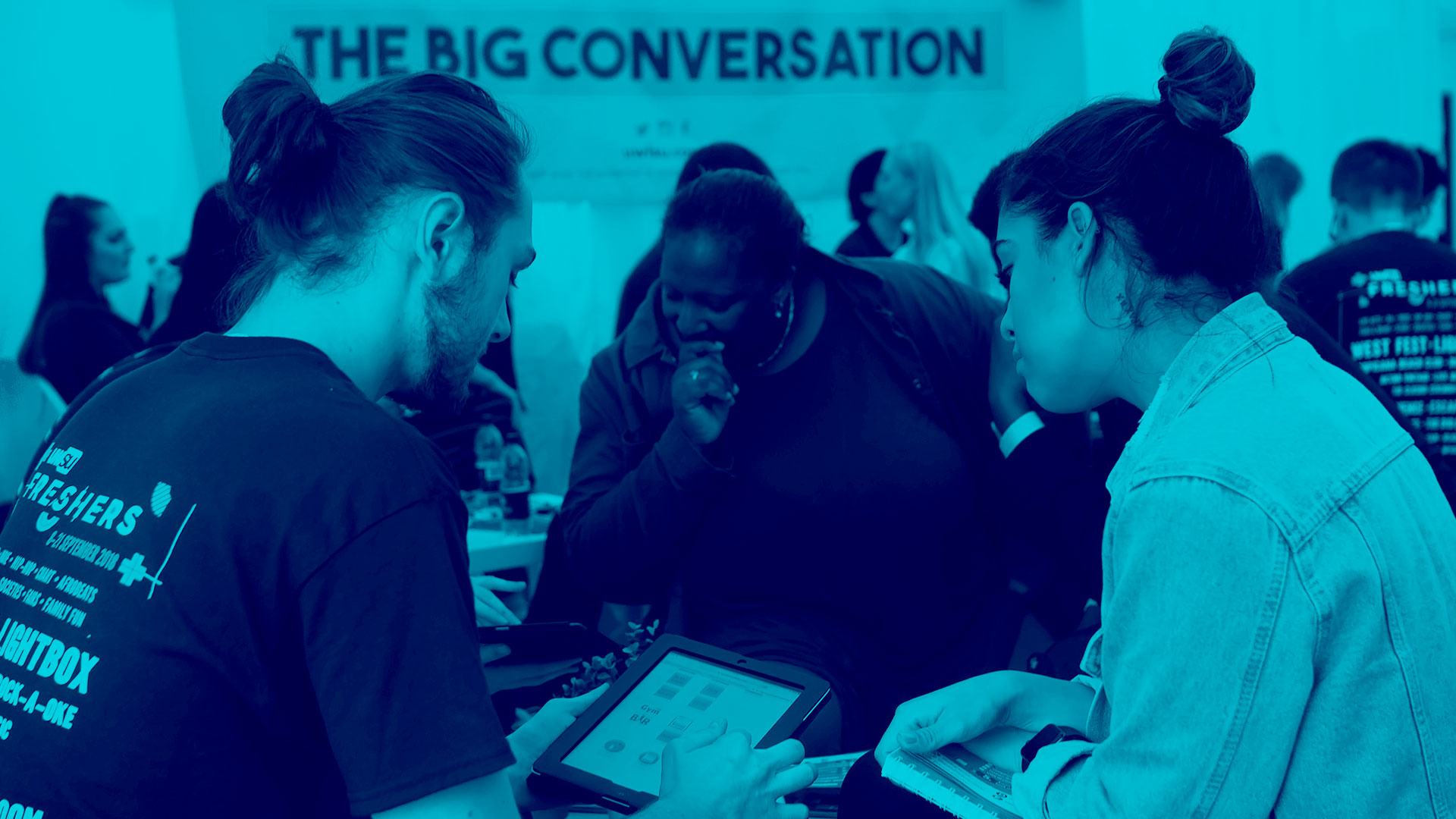 Student Staff talking to a student