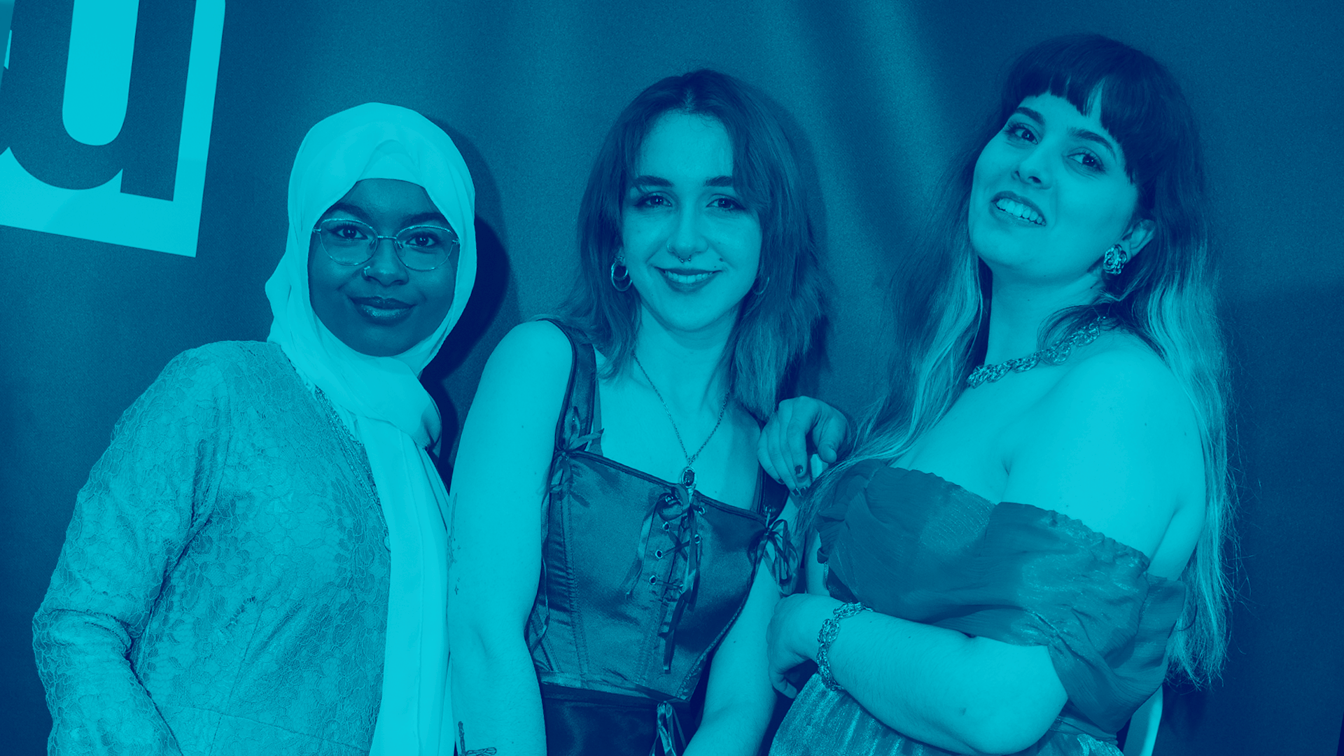 Course reps stood outside smiling